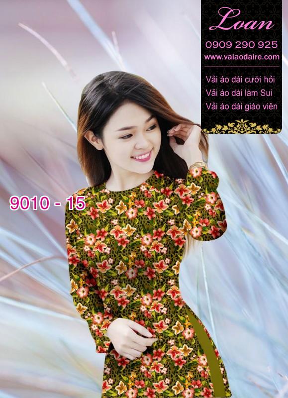 Vải áo dài hoa 3D