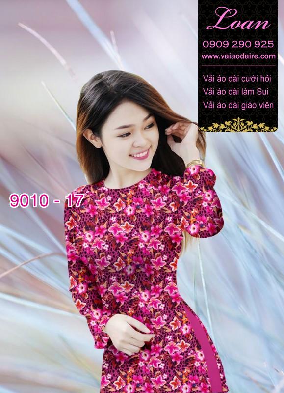 Vải áo dài hoa 3D