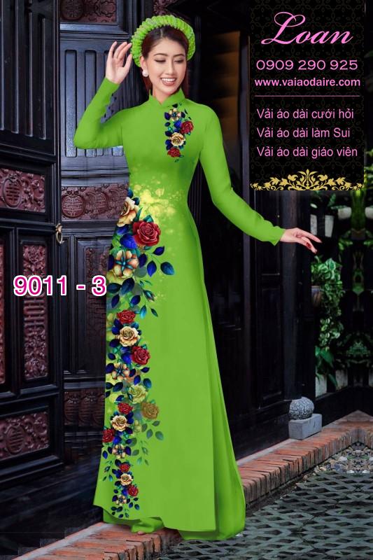 Vải áo dài hoa dây