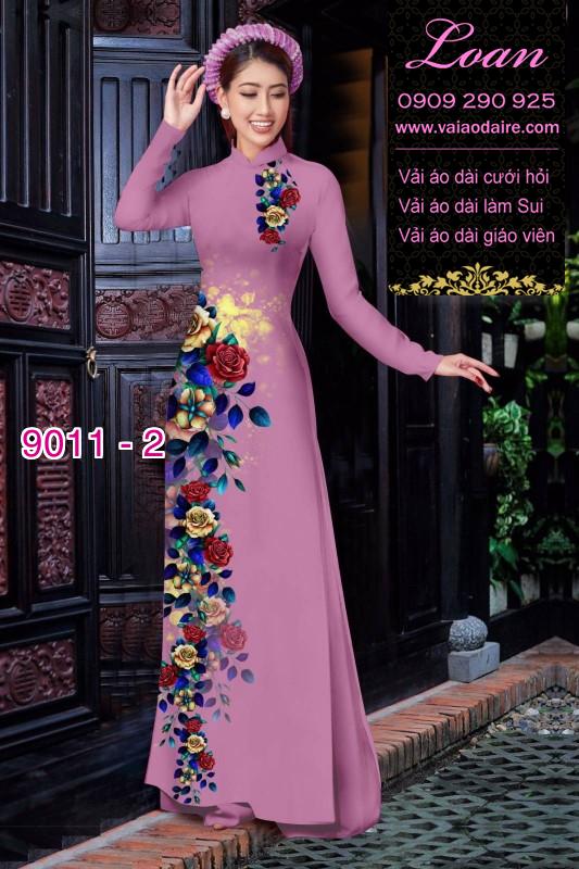 Vải áo dài hoa dây