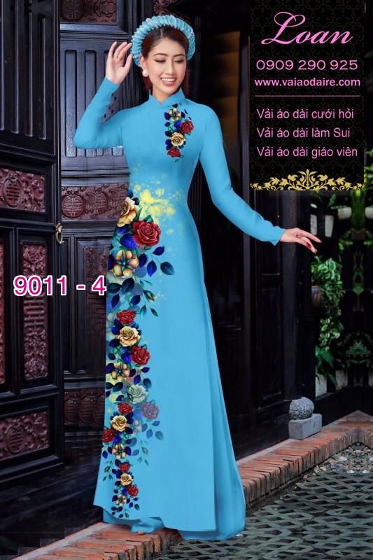 Vải áo dài hoa dây