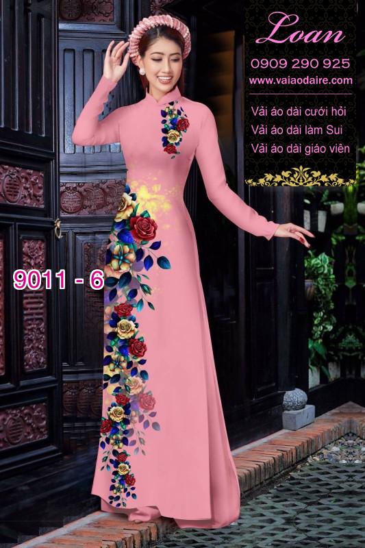 Vải áo dài hoa dây