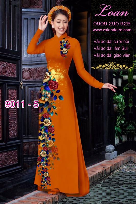 Vải áo dài hoa dây