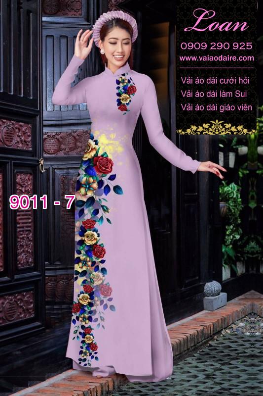 Vải áo dài hoa dây