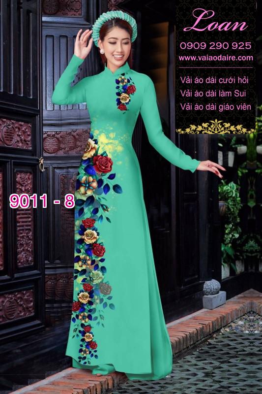 Vải áo dài hoa dây