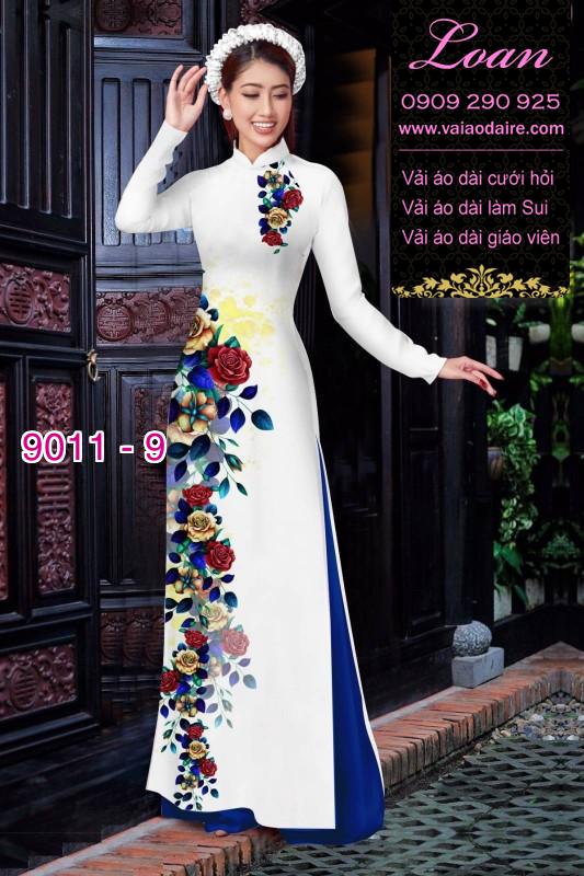 Vải áo dài hoa dây