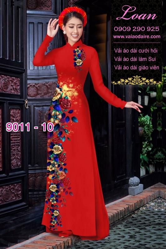 Vải áo dài hoa dây