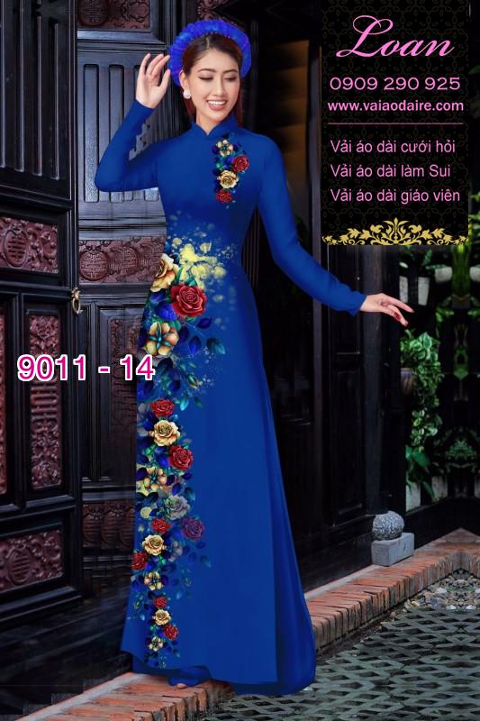 Vải áo dài hoa dây