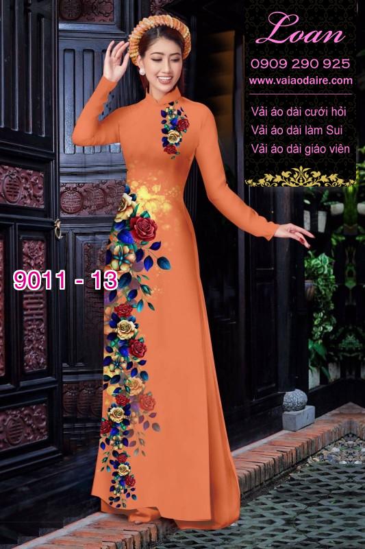 Vải áo dài hoa dây