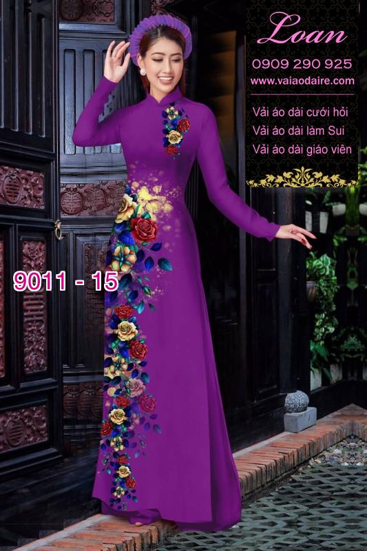 Vải áo dài hoa dây