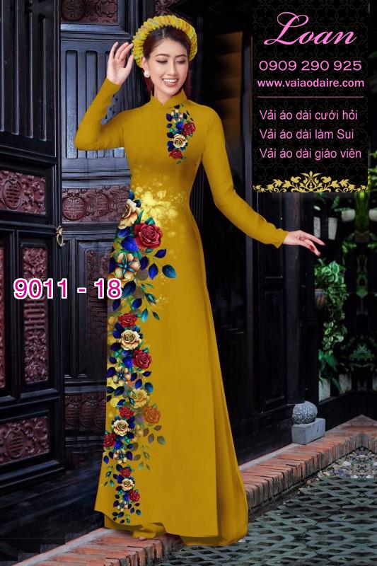 Vải áo dài hoa dây