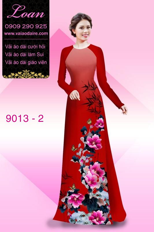 Vải áo dài hoa 3D