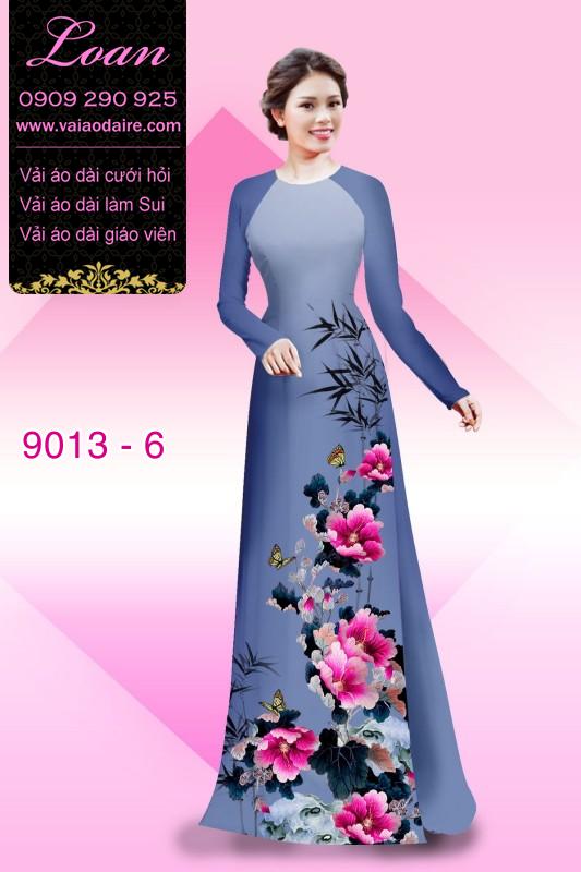 Vải áo dài hoa 3D