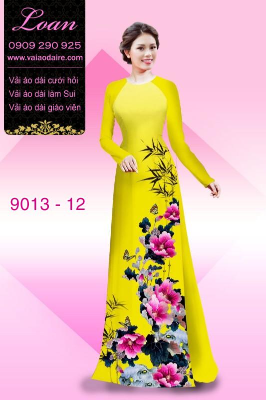 Vải áo dài hoa 3D