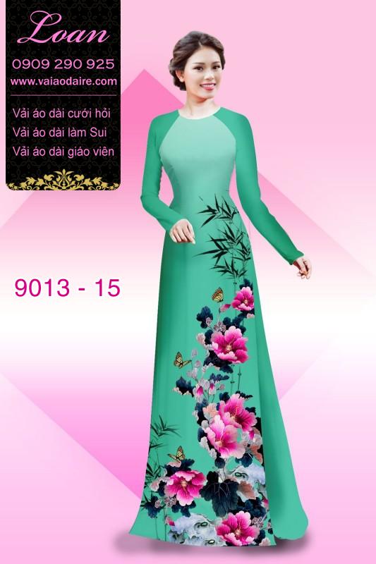 Vải áo dài hoa 3D