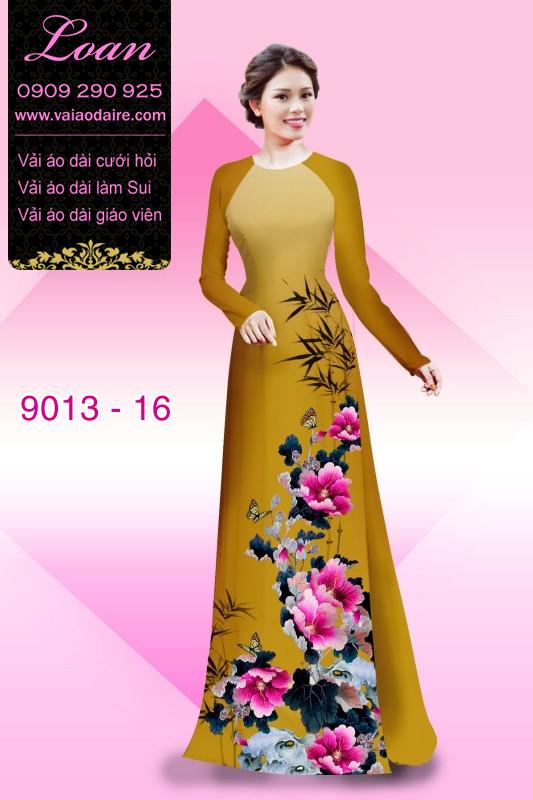 Vải áo dài hoa 3D