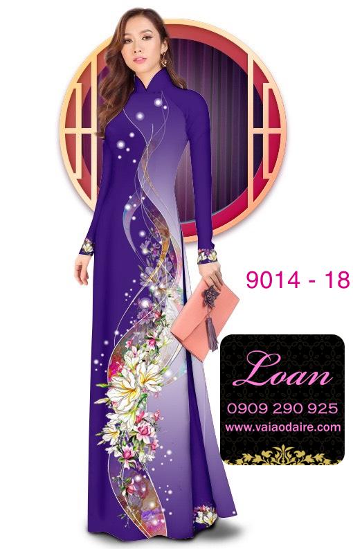 Vải áo dài hoa dây Vải áo dài hoa dây