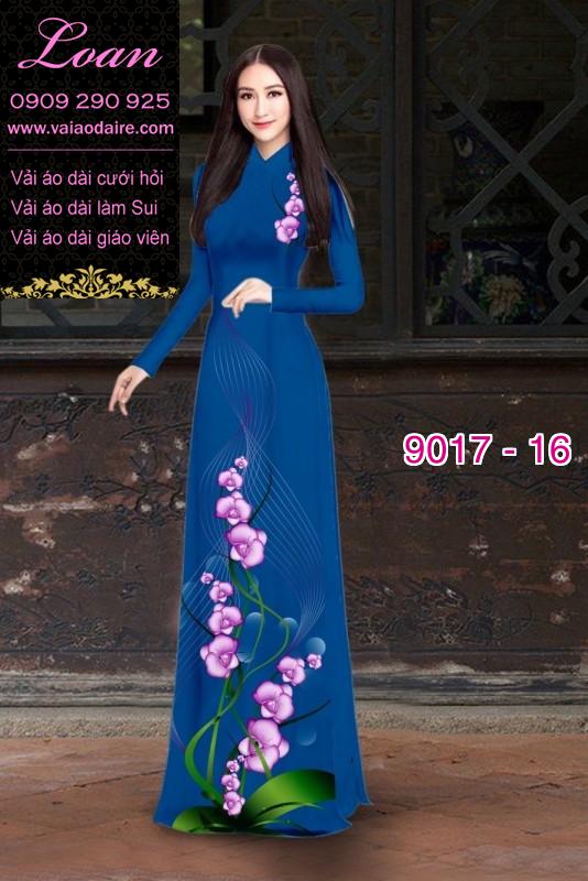 Vải áo dài hoa 3D
