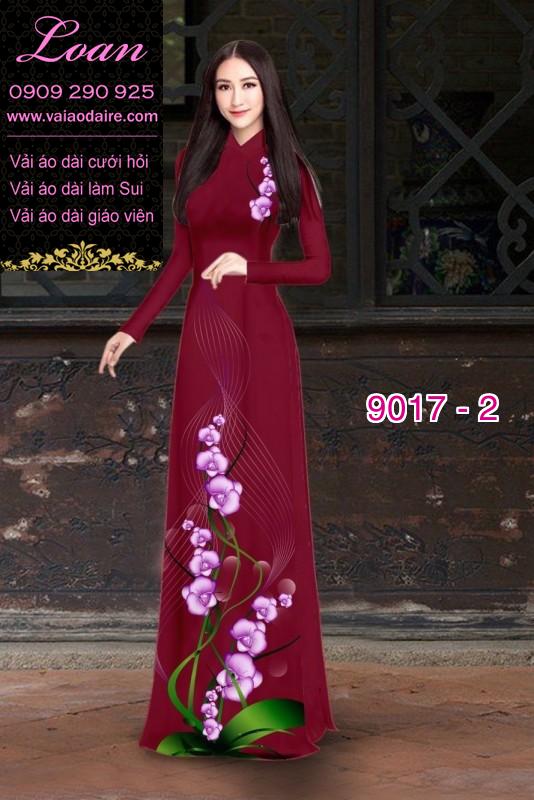 Vải áo dài hoa 3D