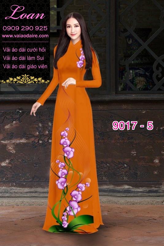 Vải áo dài hoa 3D