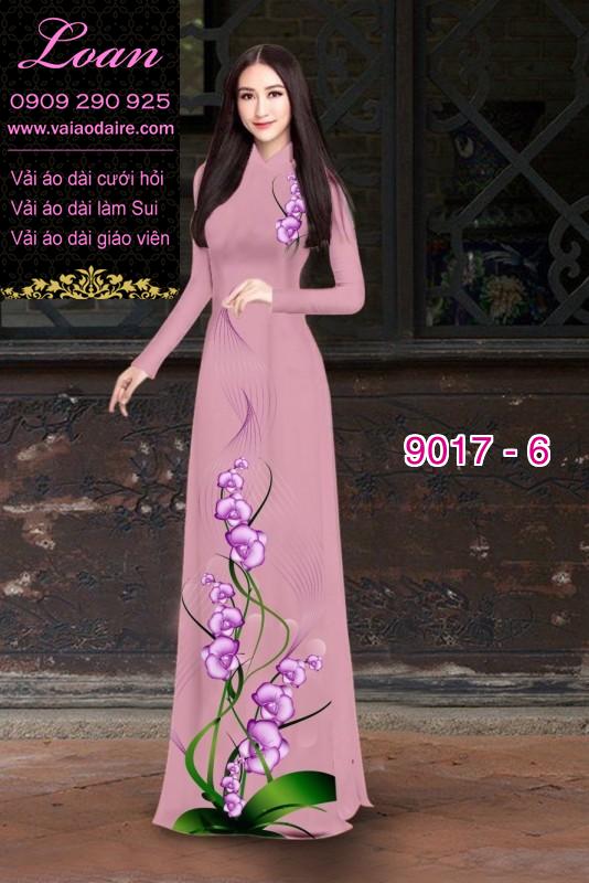 Vải áo dài hoa 3D