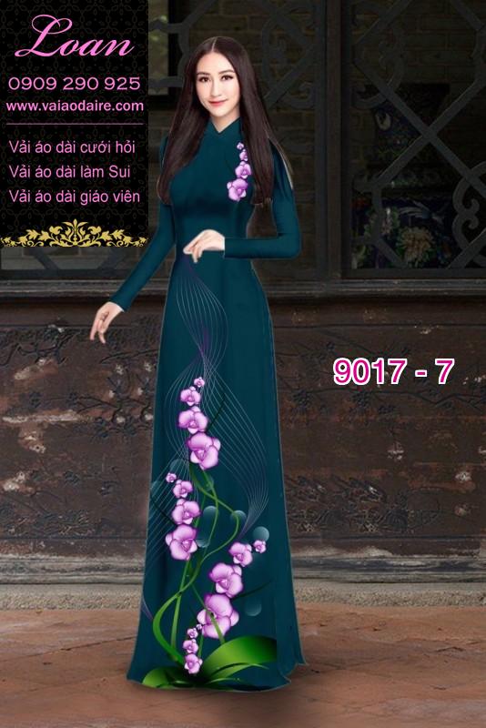 Vải áo dài hoa 3D