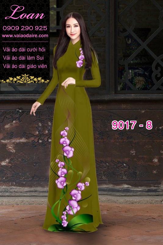 Vải áo dài hoa 3D