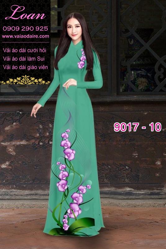 Vải áo dài hoa 3D