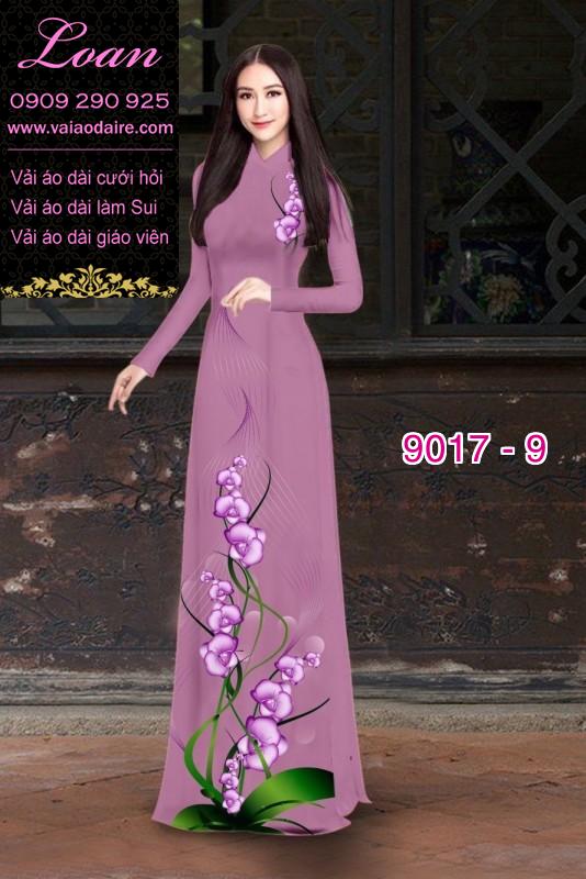 Vải áo dài hoa 3D
