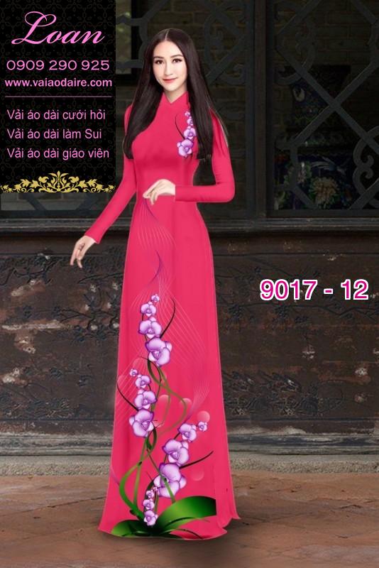 Vải áo dài hoa 3D