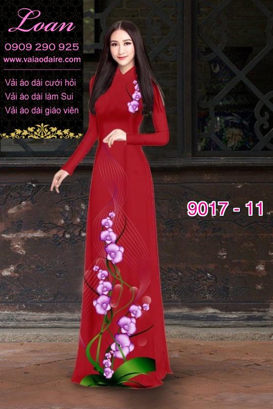 Vải áo dài hoa 3D