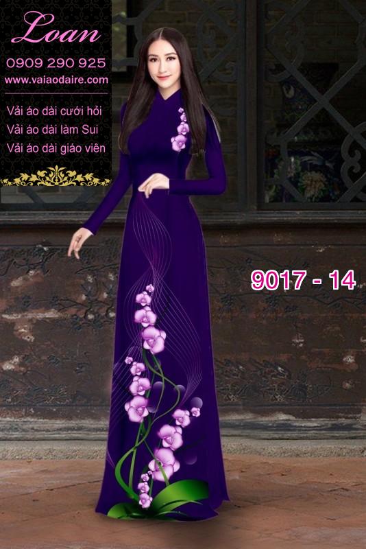 Vải áo dài hoa 3D