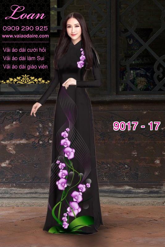 Vải áo dài hoa 3D