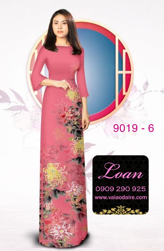 Vải áo dài hoa 3D