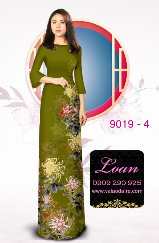 Vải áo dài hoa 3D