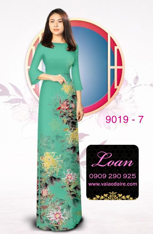 Vải áo dài hoa 3D