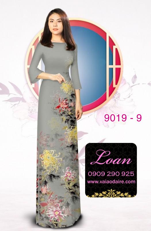 Vải áo dài hoa 3D