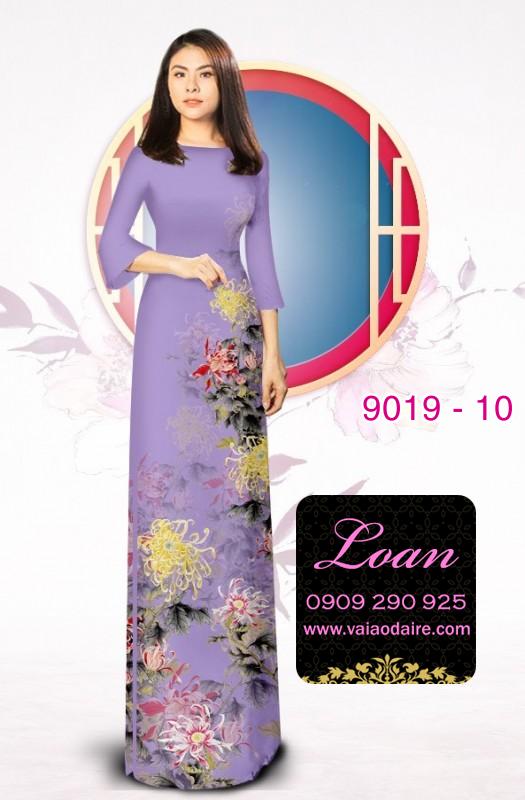 Vải áo dài hoa 3D