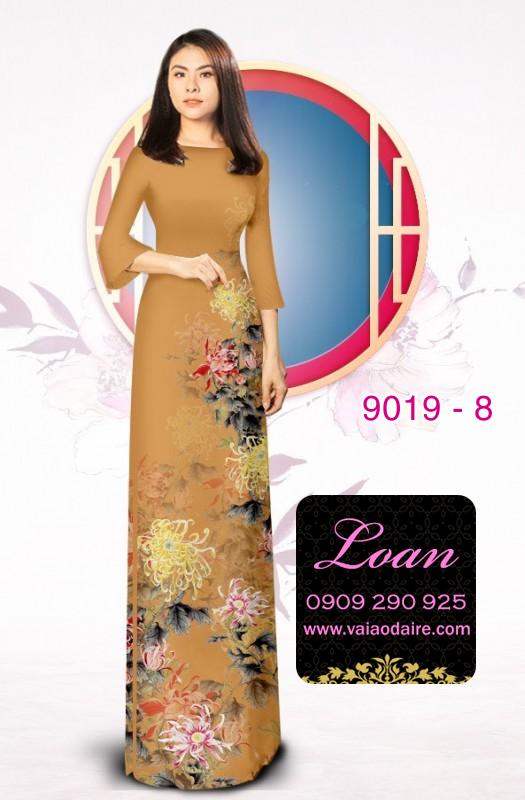 Vải áo dài hoa 3D