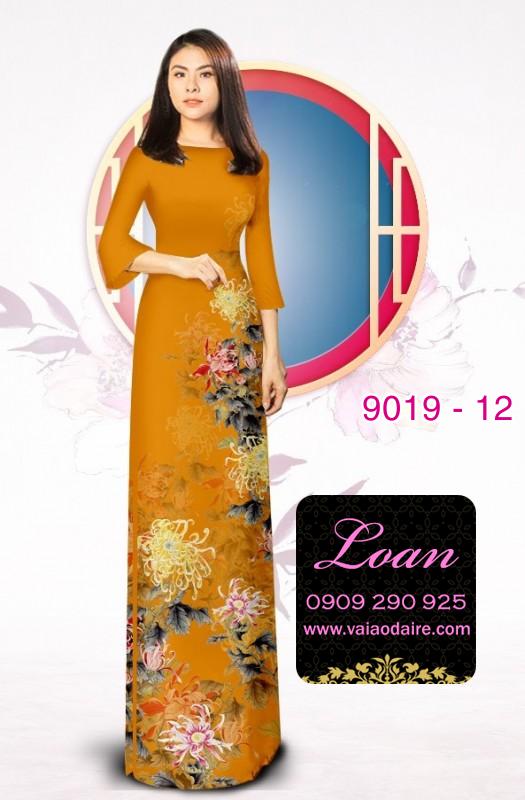 Vải áo dài hoa 3D