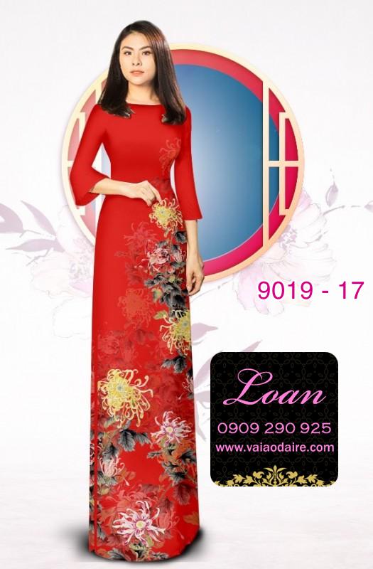 Vải áo dài hoa 3D