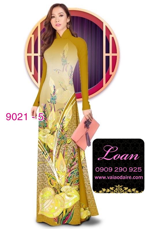 Vải áo dài hoa 3D