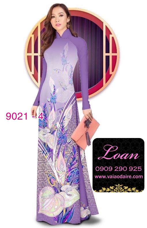 Vải áo dài hoa 3D