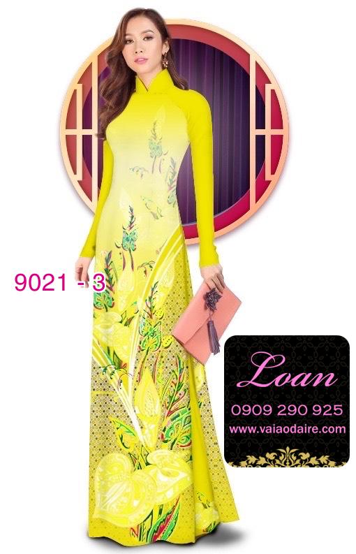 Vải áo dài hoa 3D