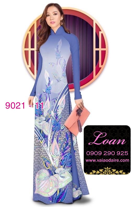 Vải áo dài hoa 3D