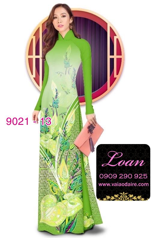 Vải áo dài hoa 3D