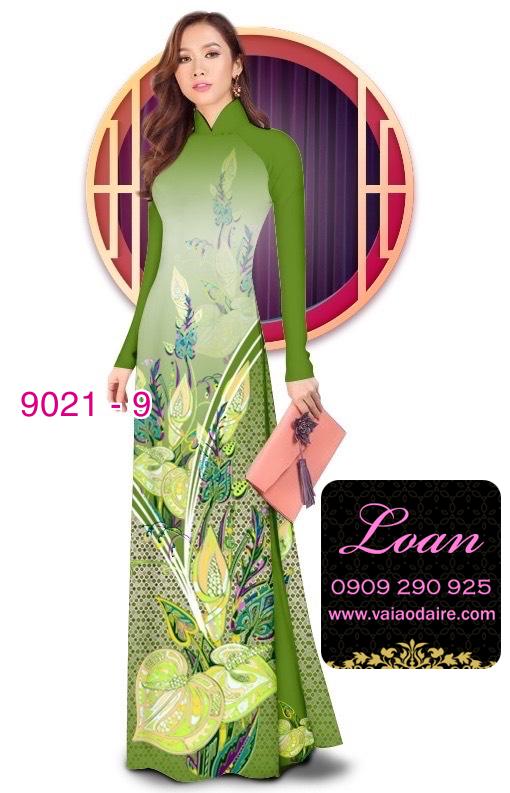 Vải áo dài hoa 3D