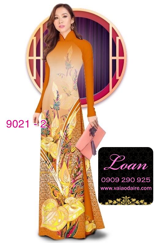 Vải áo dài hoa 3D