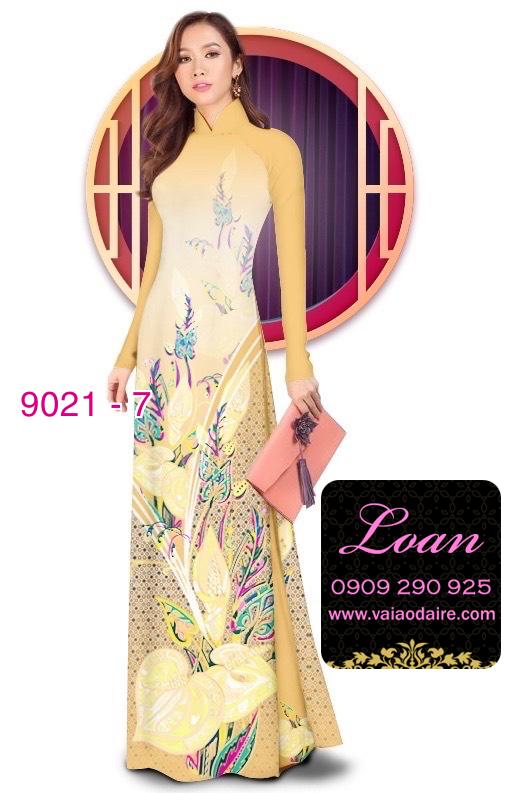 Vải áo dài hoa 3D