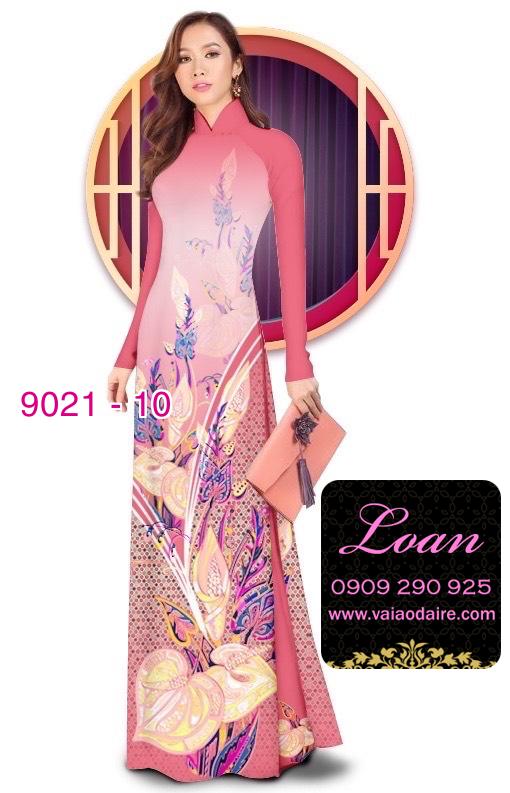Vải áo dài hoa 3D